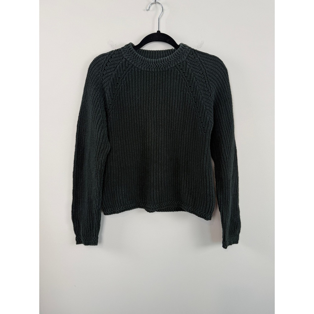 Vintage Lindsey Blake Crewneck Sweater S Washed Black Ramie Cotton 80s Grunge